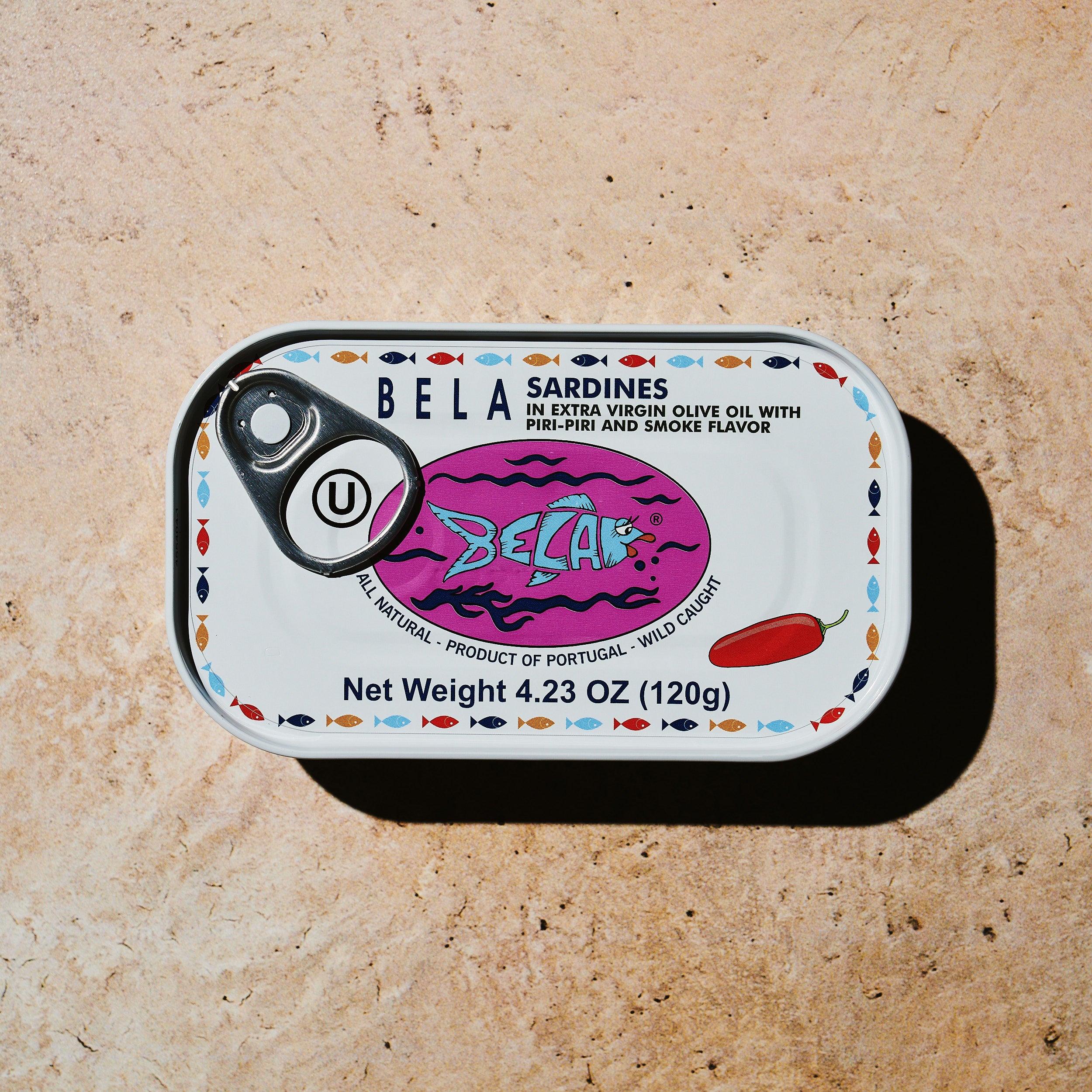 BELA sardines in extra virgin olive oil with piri-piri and smoke flavor