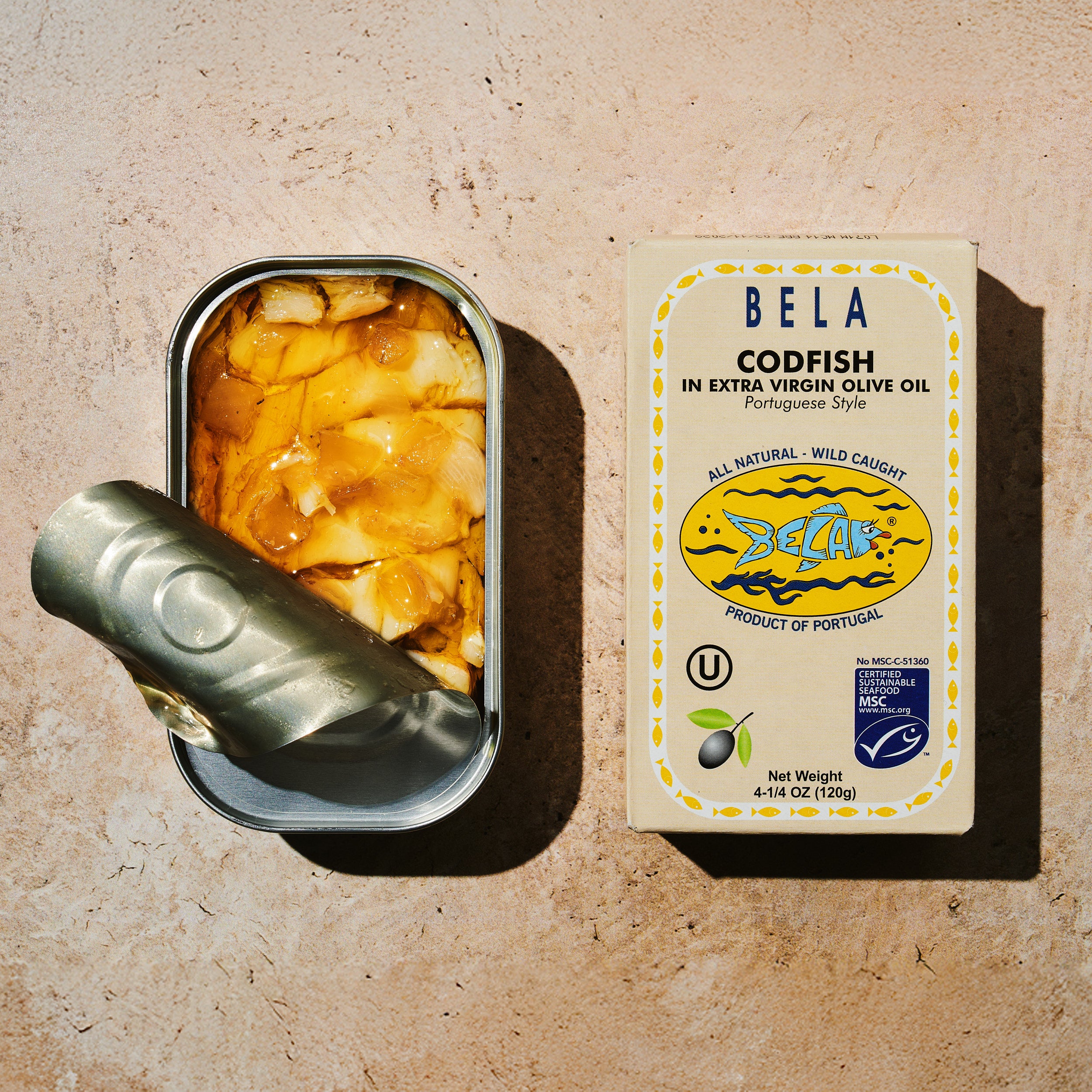 BELA codfish in extra virgin olive oil Portuguese style