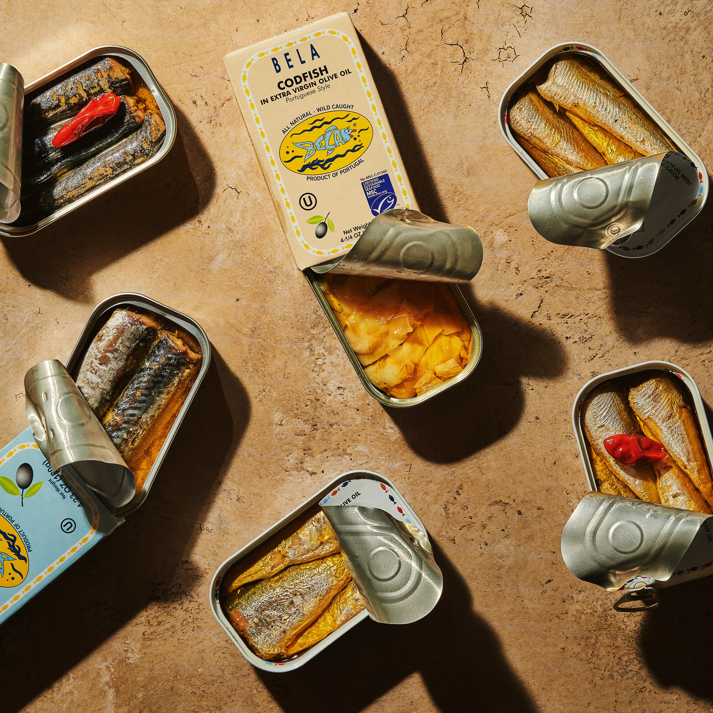 Various tins of BELA products