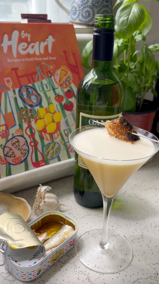 Caesar Martini Recipe with Sardines and Olive Oil