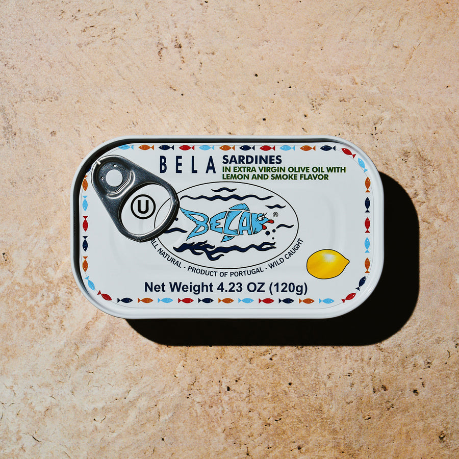 BELA sardines in extra virgin olive oil with lemon and smoke flavor