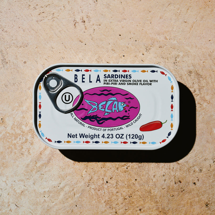 BELA sardines in extra virgin olive oil with piri-piri and smoke flavor